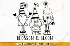 Blossom &amp; Bloom SVG | Sunflower Gnomes SVG Product Image 1