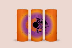 sunflower halloween skinny tumbler sublimation wrap with high resolution 300 DPI and transparant background perfect for 20oz and 30oz skinny tumbler