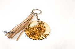 Sunflower Keychains Laser Cut Design - Set of 2 Product Image 2