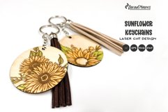 Sunflower Keychains Laser Cut Design - Set of 2 Product Image 1