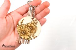 Sunflower Keychains Laser Cut Design - Set of 2 Product Image 4