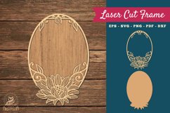 Sunflower Laser Cut Frame SVG 3 Product Image 1
