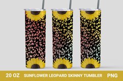 Leopard Sunflower tumbler bundle, skinny tumbler 20 oz Product Image 5