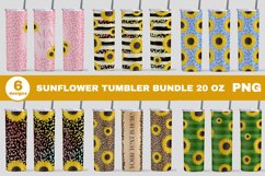 Leopard Sunflower tumbler bundle, skinny tumbler 20 oz Product Image 1