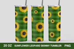 Leopard Sunflower tumbler bundle, skinny tumbler 20 oz Product Image 7