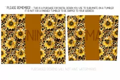 Sunflower Tumbler, Leopard Print Tumbler, Add Your Name Product Image 2