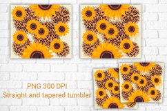 Sunflower tumbler sublimation | Tumbler leopard print Product Image 2