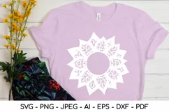 sunflower mandala svg