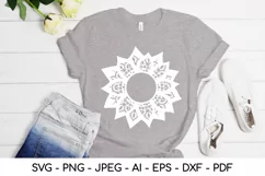 sunflower mandala svg