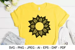 sunflower mandala svg