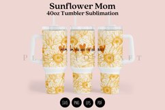 sunflower mom 40oz quencher tumbler sublimation full wrap high resolution transparant background