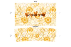 sunflower mom 40oz quencher tumbler sublimation full wrap high resolution transparant background