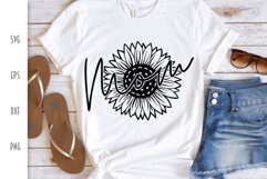 Sunflower Mom SVG - Mother's Day Cut File Product Image 1