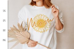 Sunflower Mom SVG - Mother's Day Cut File Product Image 5