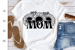 Sunflowers with Mom SVG - Mother's Day Floral Cut File Product Image 2