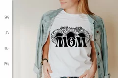 Sunflowers with Mom SVG - Mother's Day Floral Cut File Product Image 1