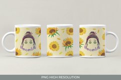 11 OZ Mug Sublimation Wrap PNG Sunflower Mom Life Tumbler Product Image 1