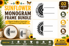 Sunflower Monogram Frame Set Product Image 1