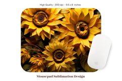 Sunflower Mouse Pad Sublimation  Fall Mousepad Sublimation