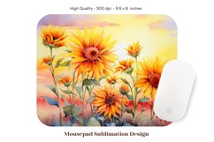 Sunflower Mouse Pad Sublimation  Fall Mousepad Sublimation