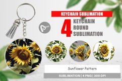 Keychain Sunflower Pattern Product Image 1