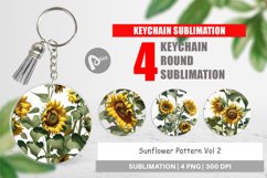 Keychain Sunflower Pattern Product Image 1