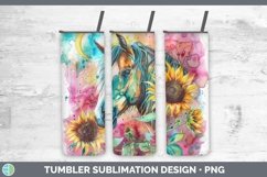 GorgeousSunflower Pink Teal Tumbler design.