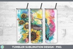 GorgeousSunflower Pink Teal Tumbler design.