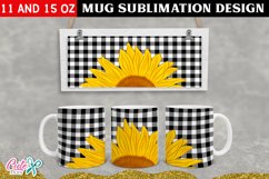 Plaid and sunflower Sublimation Mug Product Image 3