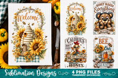 Sunflower Kitchen Towels PNG Sublimation Designs 4 Files Product Image 2