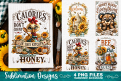 Sunflower Kitchen Towels PNG Sublimation Designs 4 Files Product Image 3