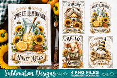 Sunflower Kitchen Towels PNG Sublimation Designs 4 Files Product Image 4