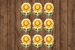 Sunflower Printable Stickers - PNG Sticker Sheet