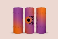 Sunflower Pumpkin Bat skinny tumbler sublimation wrap with high resolution 300 DPI and transparant background perfect for 20oz and 30oz skinny tumbler