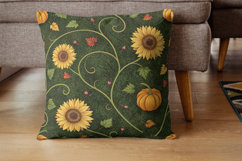 sunflower pumpkin patch, autumn harvest design, fall garden pattern, rustic farm background, harvest season art, country living decor, organic farm paper, seasonal harvest pattern, farm fresh design, autumn garden art