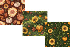 sunflower pumpkin patch, autumn harvest design, fall garden pattern, rustic farm background, harvest season art, country living decor, organic farm paper, seasonal harvest pattern, farm fresh design, autumn garden art