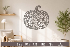 Sunflower Pumpkin Wall Decor SVG Laser Cut design