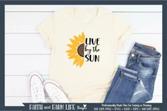 Live by the Sun | Sunflower SVG Product Image 1