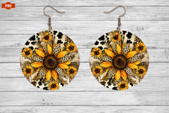 Sunflower Round Earrings Png Product Image 1