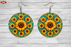 Sunflower Round Earrings Png Product Image 1