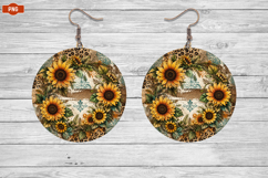 Sunflower Round Earrings Png Product Image 1