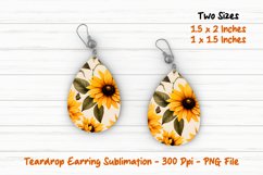 Sunflower Teardrop Earring | Sunflower Earrings Product Image 1