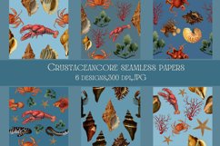 Crustaceancore repeat seamless pattern digital papers sea Product Image 1
