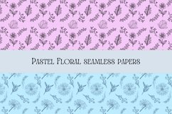 Summer floral pastel seamless pattern leaves wall art decor Product Image 2