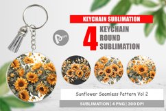 Keychain Sunflowers Pattern Product Image 1