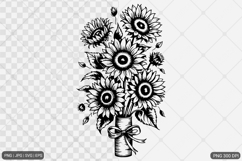 Sunflower Design SVG PNG Product Image 1