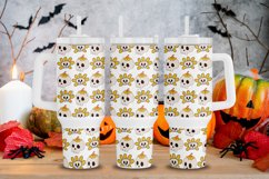 sunflower skull halloween 40oz quencher tumbler sublimation wrap uv dtf wrap SVG high resolution transparent background