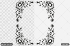 Sunflower Square Frame SVG PNG Bundle Product Image 13