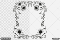 Sunflower Square Frame SVG PNG Bundle Product Image 19