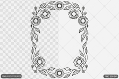Sunflower Square Frame SVG PNG Bundle Product Image 5